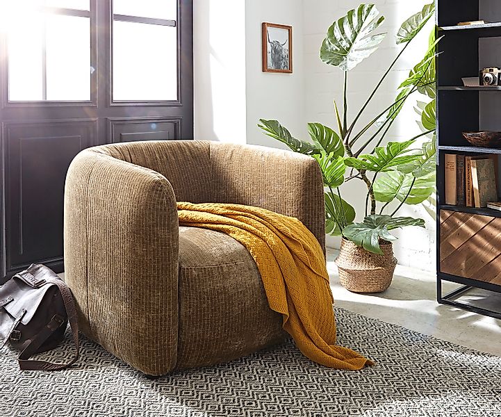 Cocktailsessel Caol 85x85 cm Chenille Gold günstig online kaufen