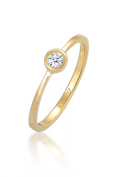Elli DIAMONDS Verlobungsring "Verlobung Solitär Diamant 0.06 ct. 585 Gelbgo günstig online kaufen
