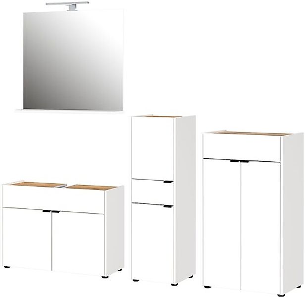 GERMANIA Badmöbel-Set "Ameca", (4 St.), Badezimmer-Set aus Waschbeckenunter günstig online kaufen