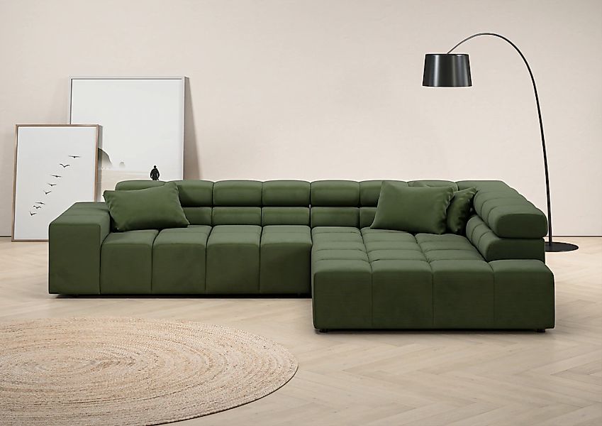 INOSIGN Ecksofa "Ancona incl. Kopfteilverstellung, Breite 319cm, L-Form", w günstig online kaufen