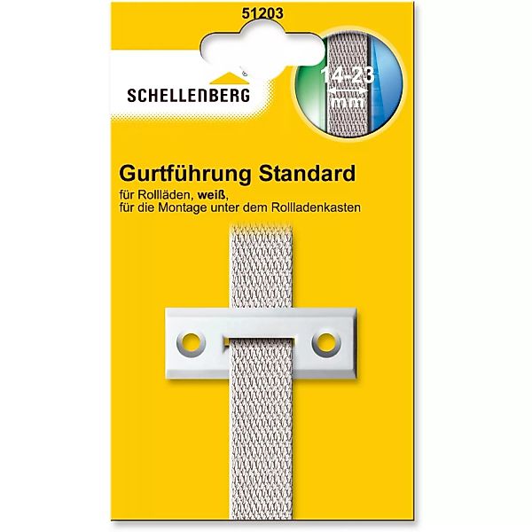 Schellenberg Rollladen-Gurtführung Standard Mini/Maxi 45 mm Eckig Weiß günstig online kaufen