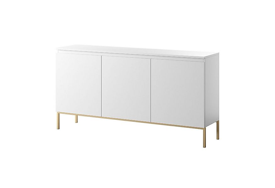 Selsey Sideboard BEMMI, 3-türig mit 6 Fächern, goldenem Metallgestell, grif günstig online kaufen