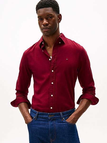 Tommy Hilfiger Langarmhemd FLEX FLANNEL SOLID günstig online kaufen