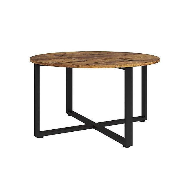 Vicco Couchtisch Fyrk, Eiche rustikal/Schwarz, 80 x 80 cm mit Metallrahmen günstig online kaufen