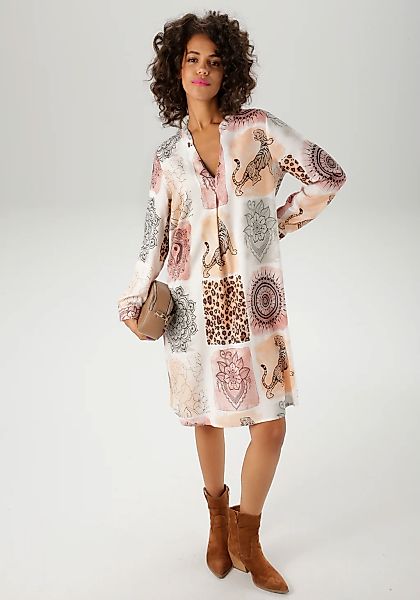 Aniston CASUAL Tunikakleid, mit fantasievollem Patch-Druck- jedes Teil ein günstig online kaufen