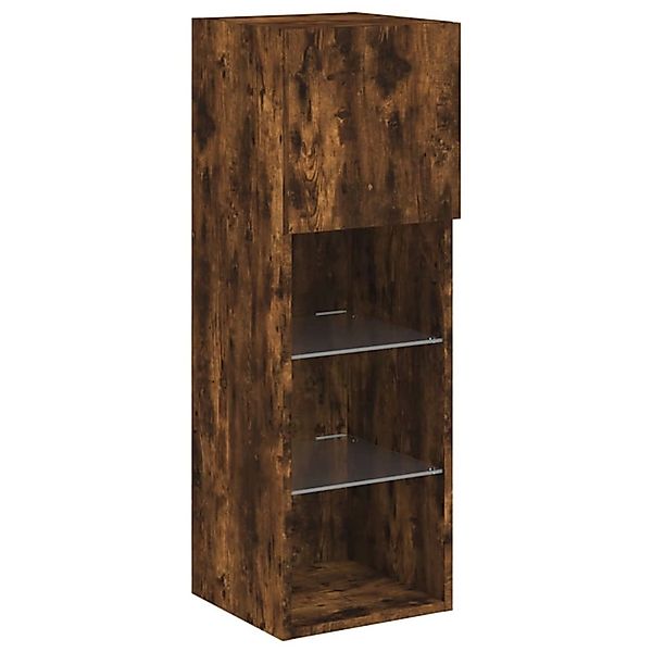 vidaXL TV-Schrank mit LED-Leuchten Räuchereiche 30,5x30x90 cm 837009 günstig online kaufen