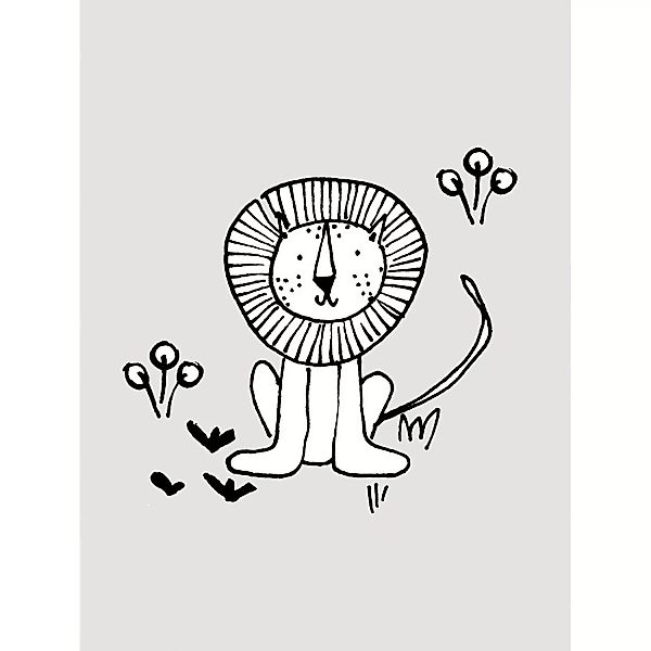 Komar Poster »Scribble Lion«, Tiere, (1 St.) günstig online kaufen