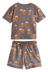 Next Pyjama Kurzarm-Schlafanzug, Hochlandrind Hamish (2 günstig online kaufen