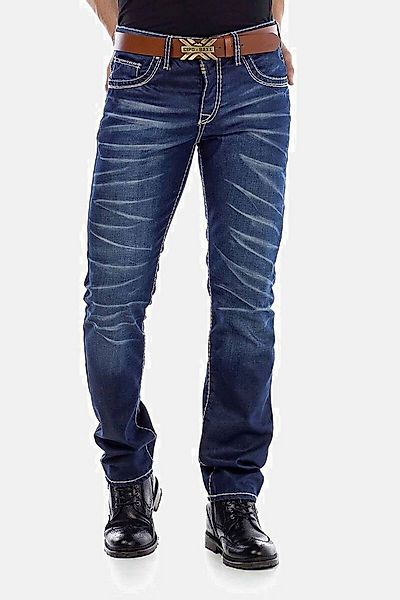 Cipo & Baxx Slim-fit-Jeans Jeans mit scharfen Waschdetails, CD-471 günstig online kaufen
