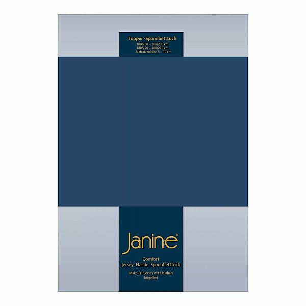 Janine Topper-Spannbetttuch 5001 (für Box-Spring Betten) marine Größe:  100 günstig online kaufen