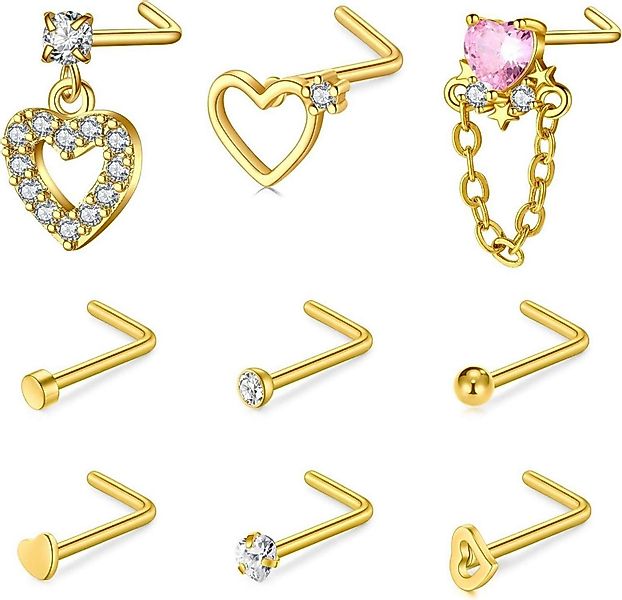 AVYRING Nasenpiercing-Set Nasenpiercing Set Chirurgenstahl 12 günstig online kaufen