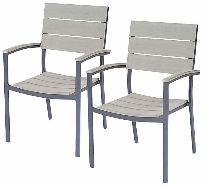 Garden Pleasure Gartenstuhl "OLIVIA" (Set) 2 Stk.2er Set, Polyrattan günstig online kaufen