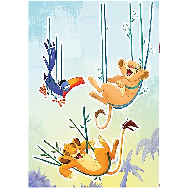 Komar Deko-Sticker Lion King Relax 50 x 70 cm gerollt günstig online kaufen