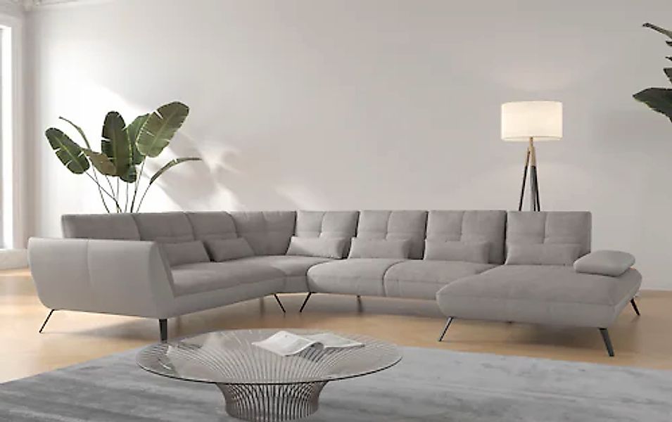 OTTO home Wohnlandschaft »Mikado U-Form« inkl. Sitztiefenverstellung und Ar günstig online kaufen