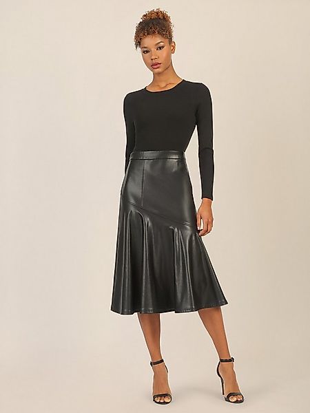 Apart Midikleid mit Kunstleder-Rock in Bahnenoptik günstig online kaufen