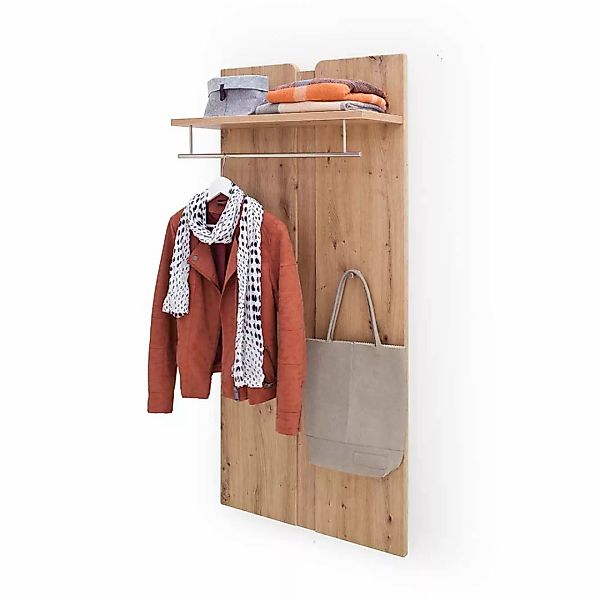 Wandgarderobe in Wildeichefarben 70 cm breit günstig online kaufen