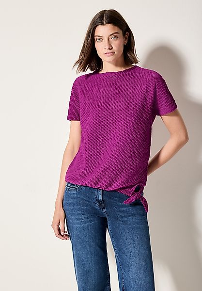 Cecil T-Shirt, mit Knotendetail am Saum günstig online kaufen