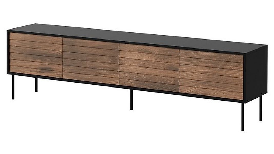 MIRJAN24 TV-Schrank Cortina 200 4D (mit vier Drehtüren) Schwarze Stahlfüße, günstig online kaufen