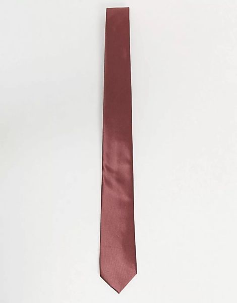 Gianni Feraud – Einfarbige Krawatte aus Satin in Rot günstig online kaufen
