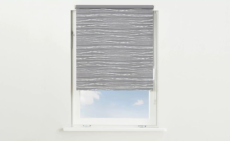 Seitenzugrollo  Sahara - grau - 100% Polyester - 142 cm - Gardinen & Vorhän günstig online kaufen