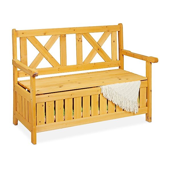 relaxdays Gartenbank mit Stauraum günstig online kaufen