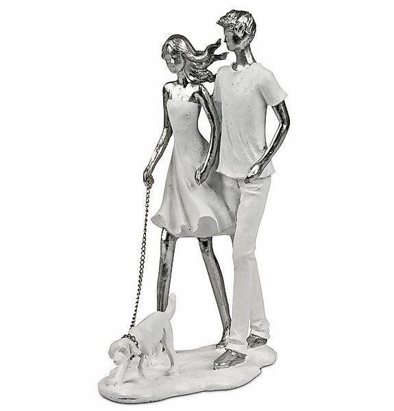 formano Dekofigur Dekofigur Paar mit Hund 27 cm Handbemalt Skulptur Liebe M günstig online kaufen