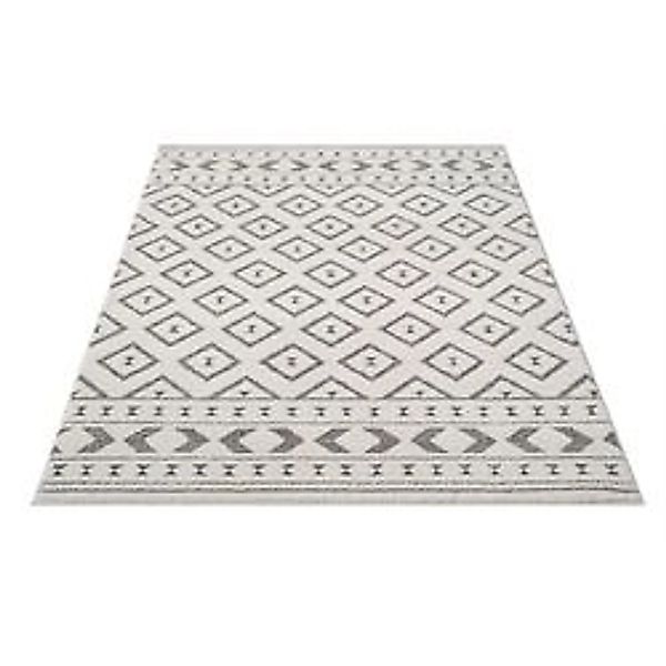 payé Teppich Ello 9999 Boho Flachflor 120x170 cm Grau günstig online kaufen