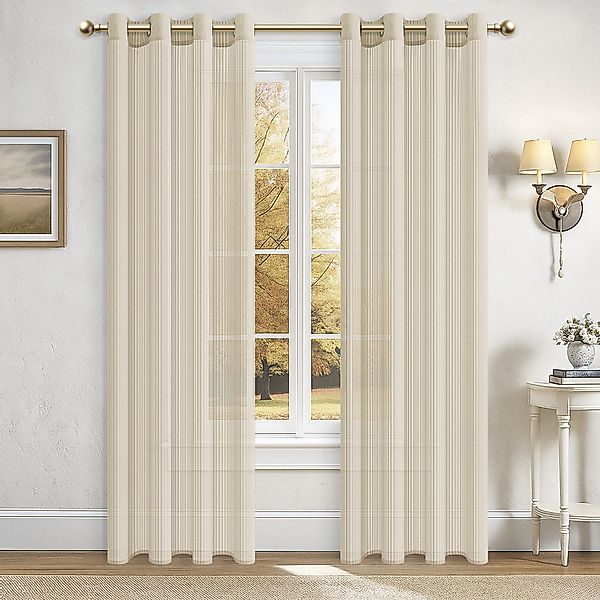Topfinel Gardine vorhang weiß transparent,Vorhänge mit günstig online kaufen