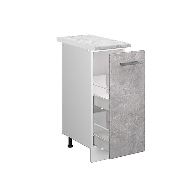 Vicco Apothekerschrank R-Line, Beton/Weiß, 30 cm, günstig online kaufen