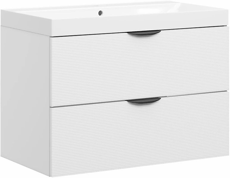 welltime Waschtisch "FLOW STRIPE mit Waschbecken, Breite 60 oder 80cm, mode günstig online kaufen