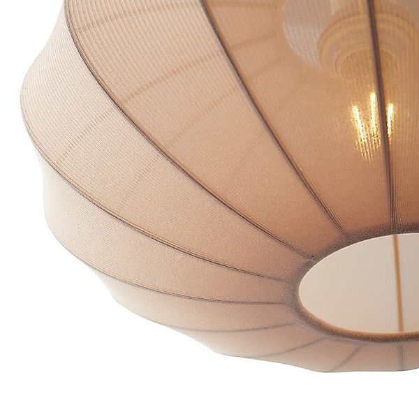 Qazqa Pendelleuchte Bida, ohne Leuchtmittel, E27, Beige, Japandi, Textil, 2 günstig online kaufen