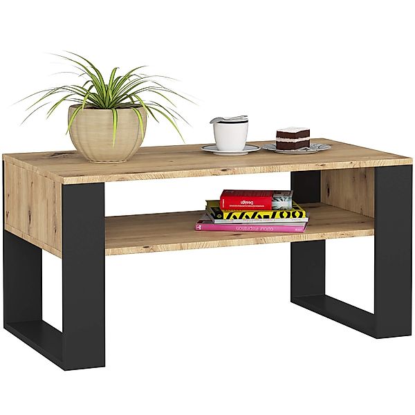 Milord Couchtisch Couchtisch Holz mit Regal günstig online kaufen