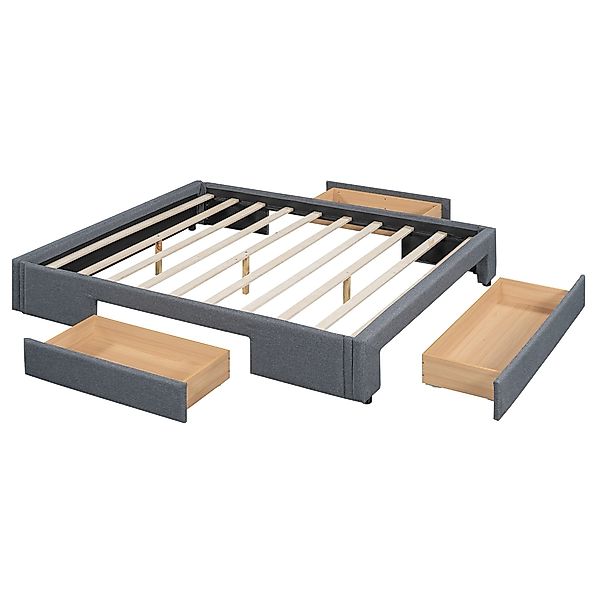 IDEASY Polsterbett Flachbett 140/160x200 cm, Doppelbett günstig online kaufen