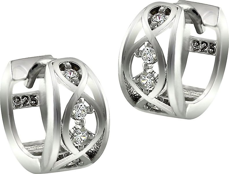 SilberDream Paar Creolen SilberDream Ohrringe Zirkonia weiß 925er (Creolen) günstig online kaufen
