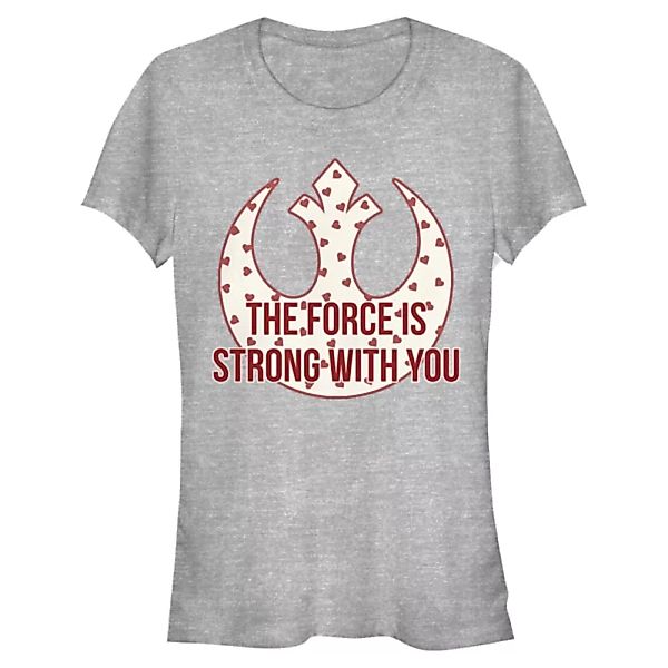 Star Wars - Text Strong Heart Force - Valentinstag - Frauen T-Shirt günstig online kaufen
