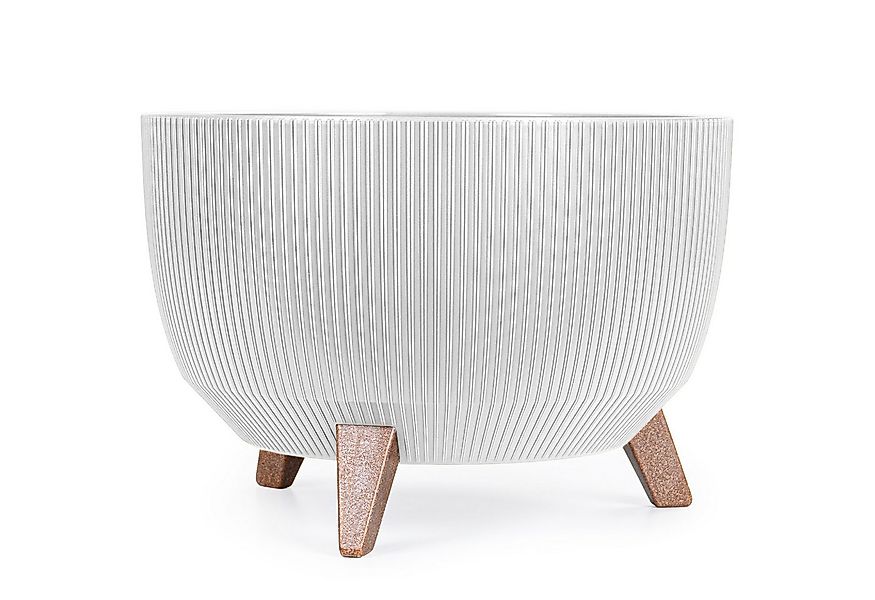 KONZEPT Blumentopf mit Füßen – großer Blumenkübel aus Kunststoff, runde Pfl günstig online kaufen