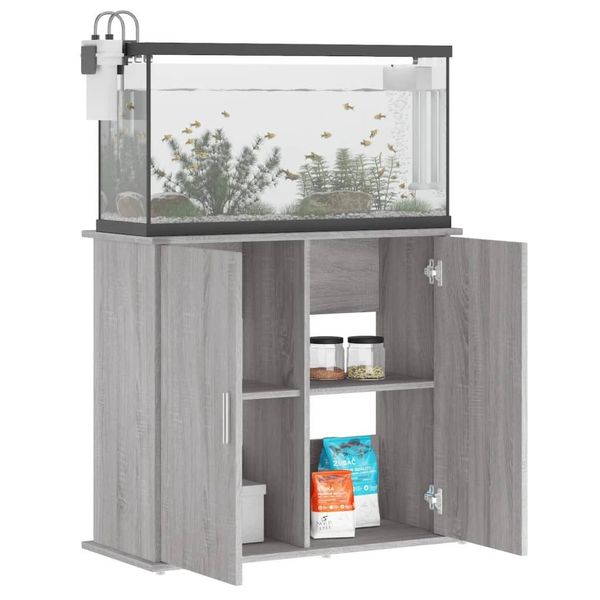vidaXL Aquariumunterschrank Aquariumständer Grau Sonoma 81x36x73 günstig online kaufen