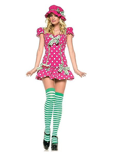 Leg Avenue Clown-Kostüm Himbeere - kurzes Damen Kostüm Kleid für Fasching günstig online kaufen