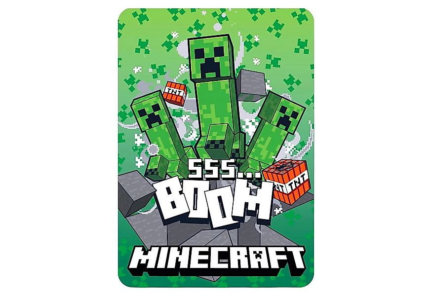 Kinderdecke Creeper, Minecraft, Fleecedecke weiche Kuscheldecke 140 x 100 c günstig online kaufen