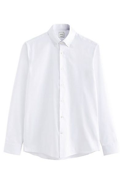 Next Langarmhemd Pflegeleichtes Skinny Fit Oxford-Hemd günstig online kaufen
