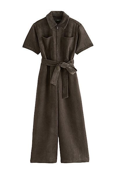 Next Jumpsuit Kurzärmeliger Cord-Jumpsuit mit Bindegürtel (1-tlg) günstig online kaufen