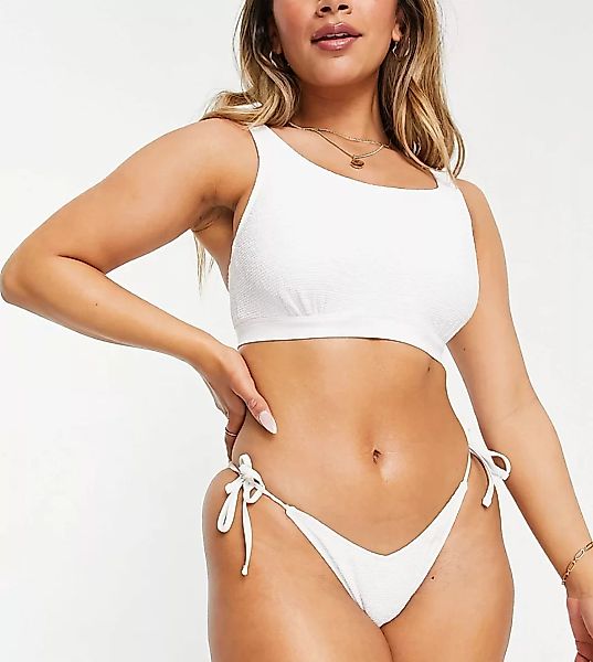 Ivory Rose – Größere Brust – Mix and Match – String-Bikinislip aus gekräuse günstig online kaufen