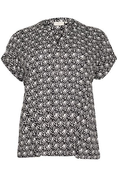 KAFFE Curve Kurzarmbluse Kurzarm-Bluse KCanny Große günstig online kaufen