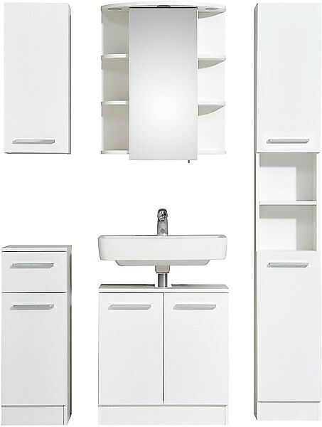 Saphir Badmöbel-Set »Quickset 335 5-teilig, Waschbeckenunterschrank mit LED günstig online kaufen