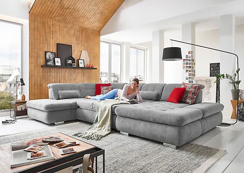 Die PlanBar Ecksofa »MP-IN17004 U-Form« wahlweise mit Funktionen, Federkern günstig online kaufen