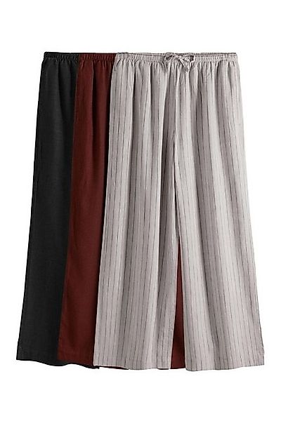 The Set Leinenhose The Set 3er-Pack Hosen mit weitem Bein und Leinen (3-tlg günstig online kaufen