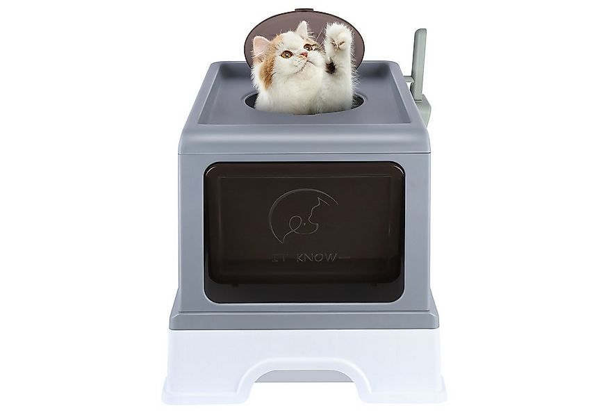 JEOBEST Katzentoilette, Ausziehbares Tablett, Schaufel, Bürste,für Katzen v günstig online kaufen