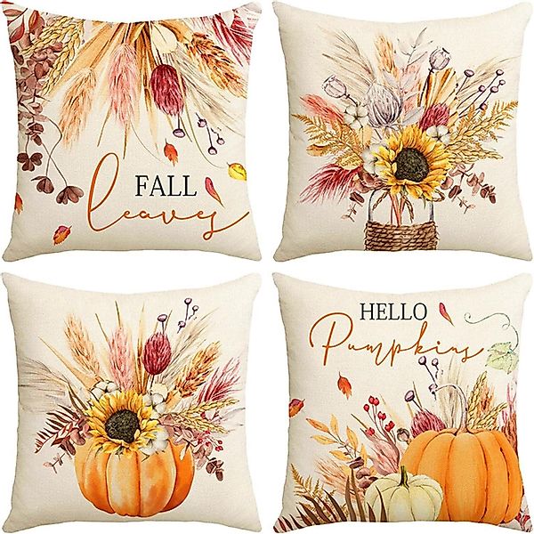 LuxusKollektion Dekohänger Herbstdeko Kissenbezug 45x45cm Thanksgiving günstig online kaufen