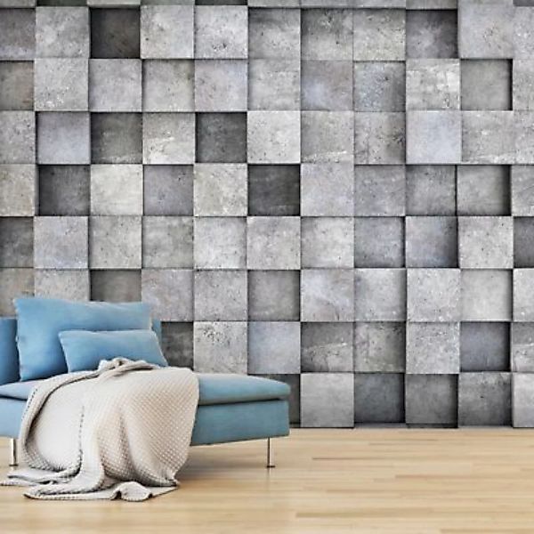 artgeist Fototapete Concrete Cube grau Gr. 100 x 70 günstig online kaufen