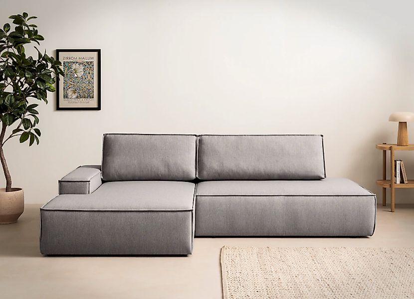 Home affaire Ecksofa "SHERWOOD, Schlafsofa in L-Form offen (275cm), Cord, L günstig online kaufen